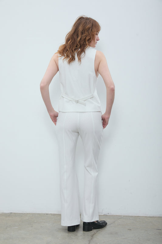 Ticho Pants White Pinstripe
