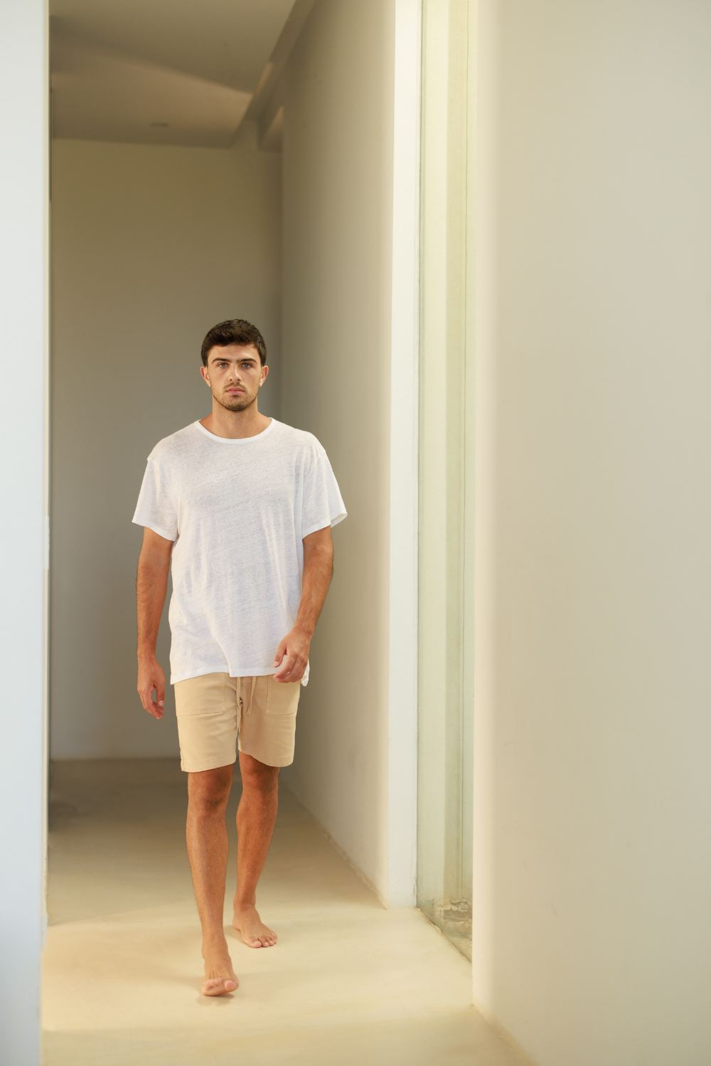 Oversized Linen T-Shirt white