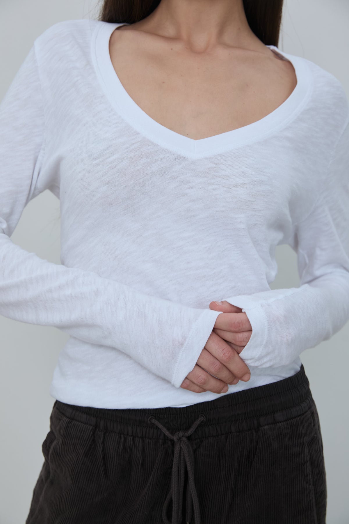 MICHAELA LONG SLEEVE T-SHIRT white