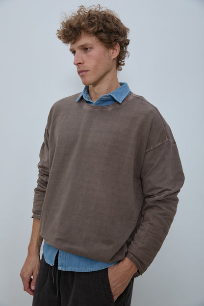 KLEE SWEATSHIRT WASHED MOCHA