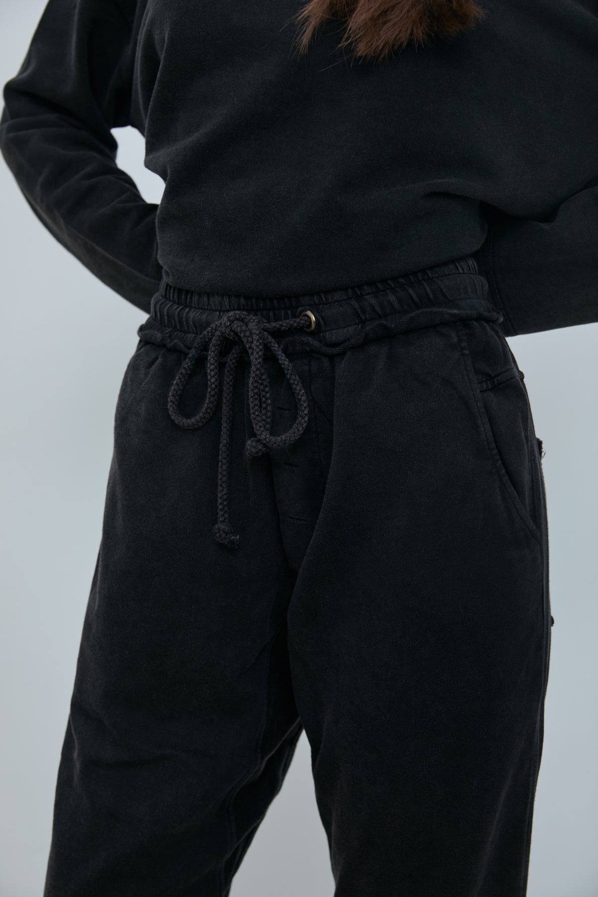 MONDRIAN SWEAT-PANTS WASHED BLACK