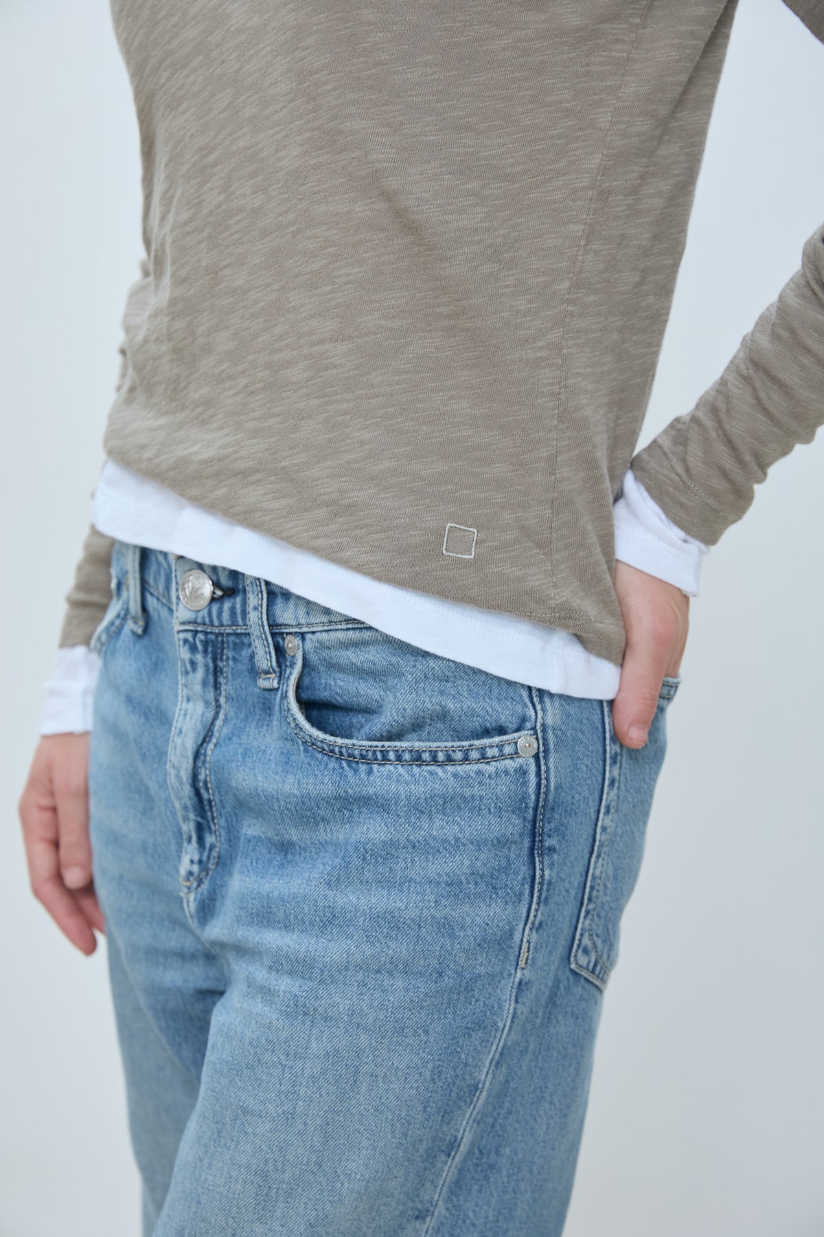 MICHAELA LONG SLEEVE T-SHIRT light khaki