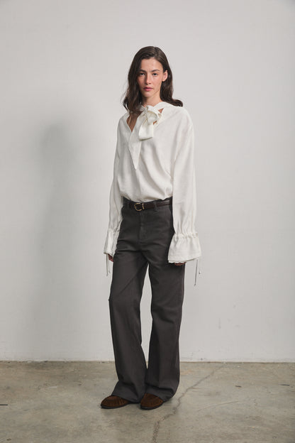 Colette Tie Shirt White