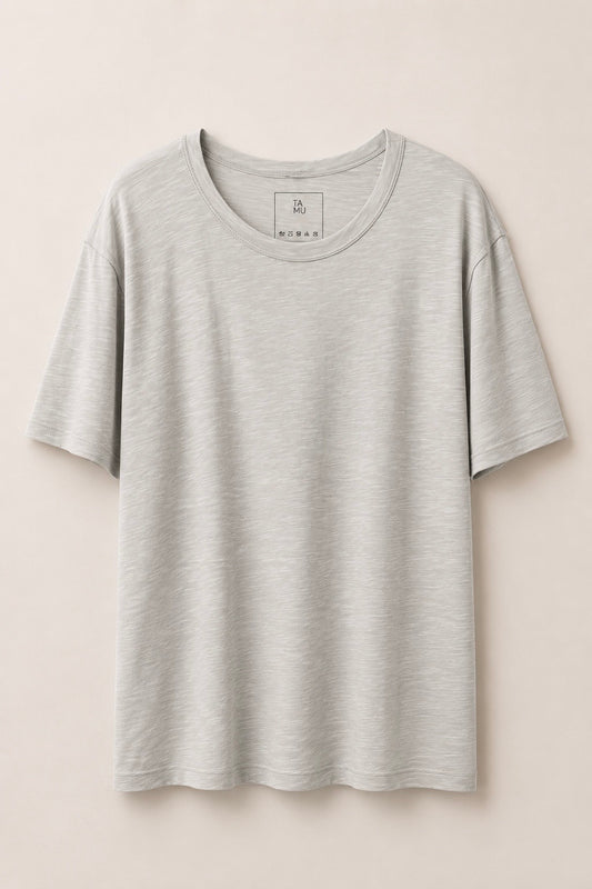 Adam Slub T-Shirt Light Grey