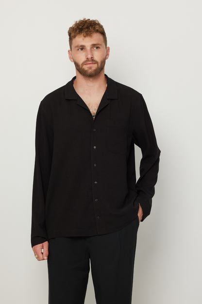 Relaxed Pocket Shirt black