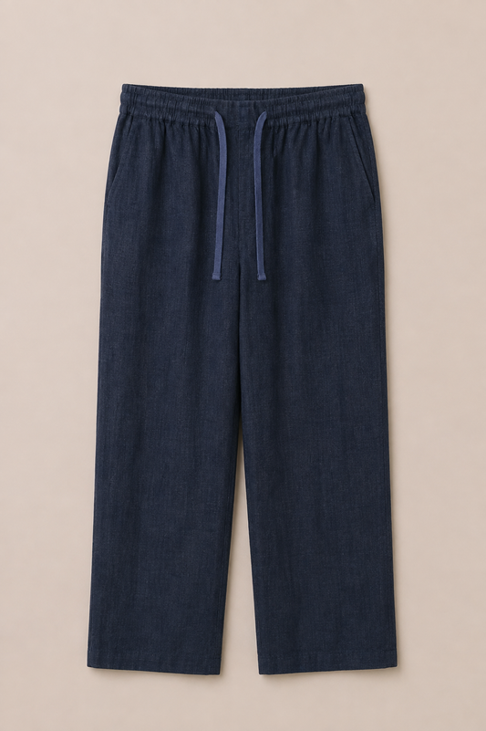 Relaxed Linen Pants Dark grey