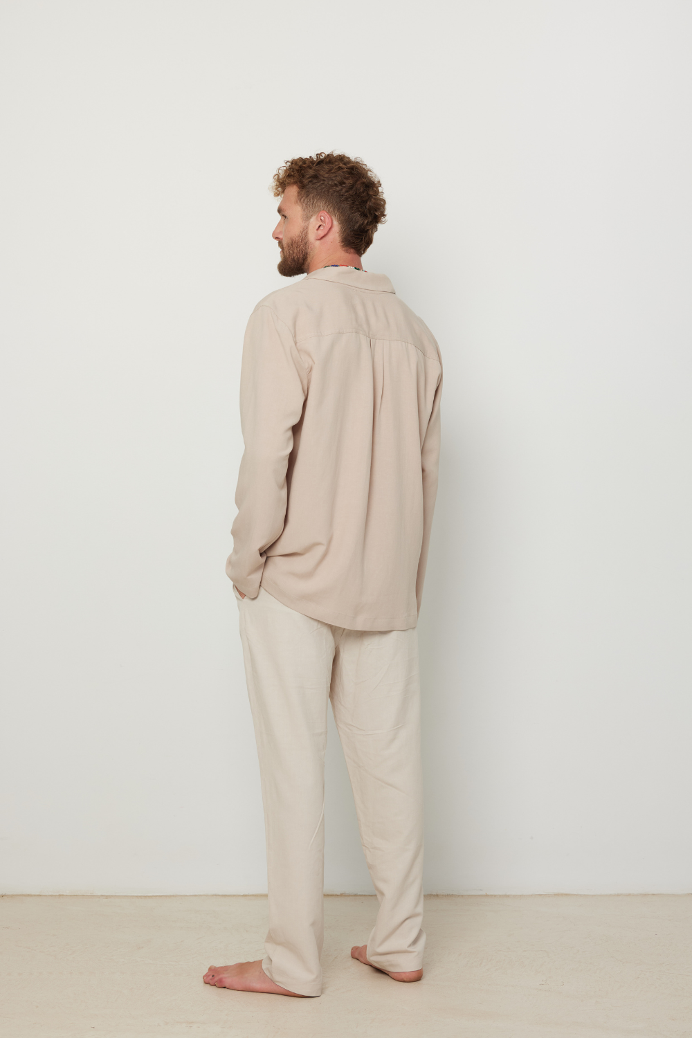 Relaxed Pocket Shirt Beige