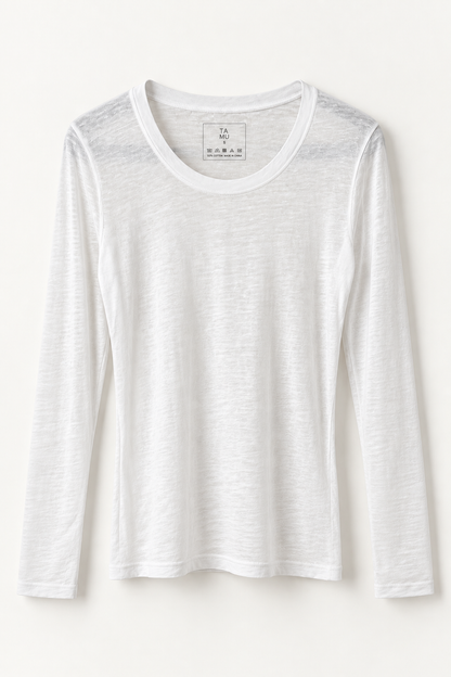 AGNES LONG SLEEVE T-SHIRT white