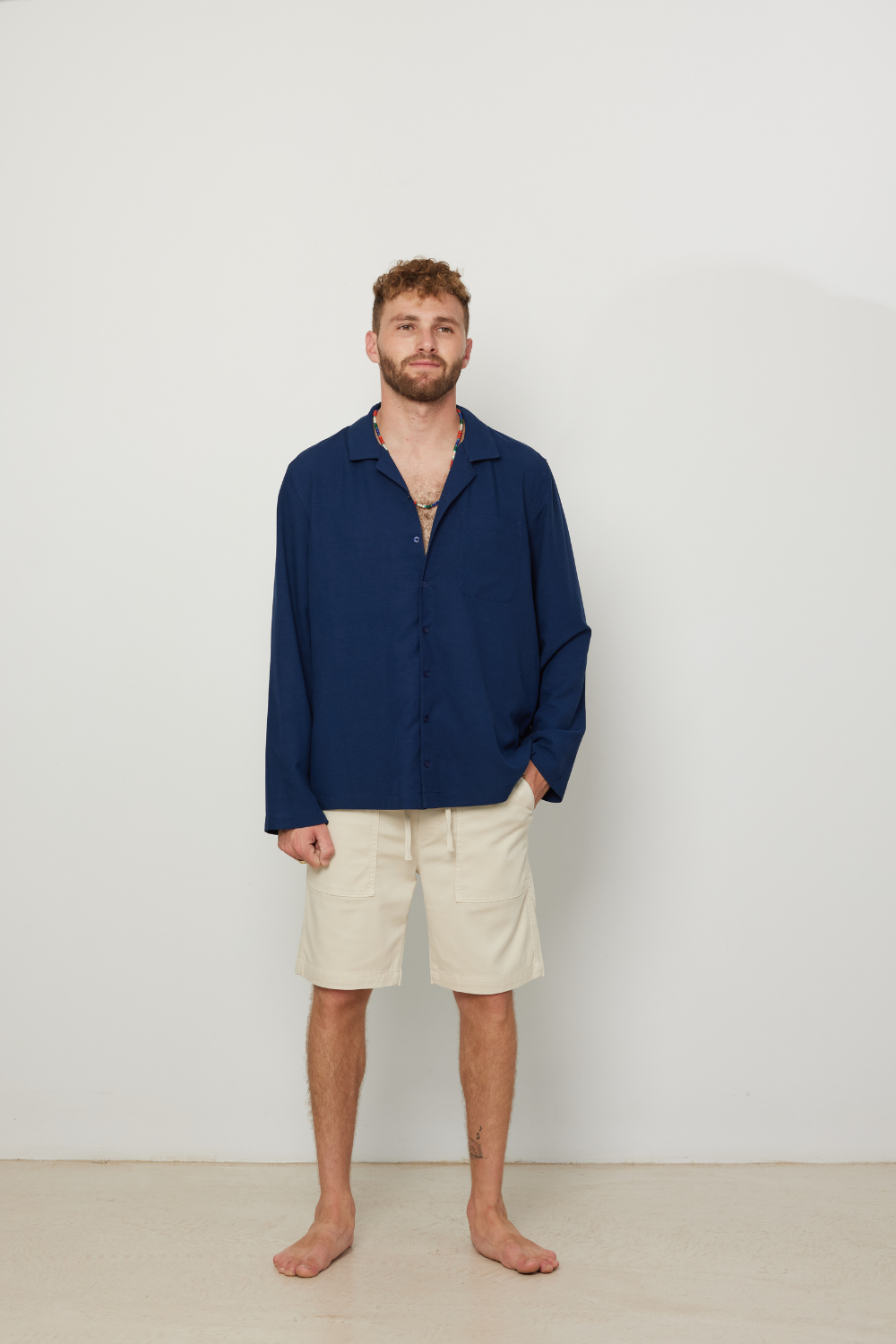 Relaxed Pocket Shirt Navy
