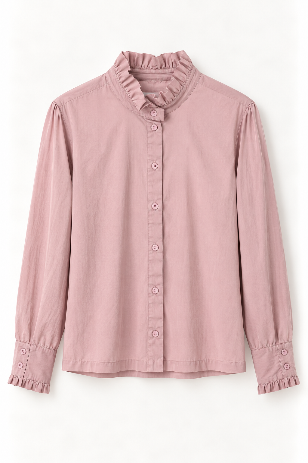 Alma Ruffle Shirt dusty pink