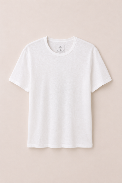 Oversized Linen T-Shirt white