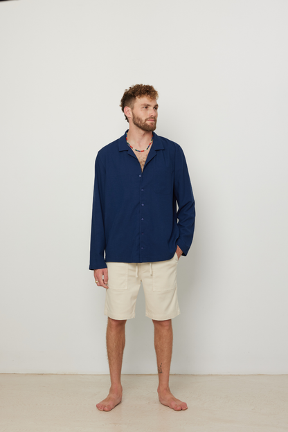 Relaxed Pocket Shirt Navy