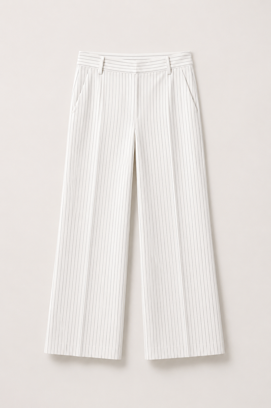 Ticho Pants White Pinstripe