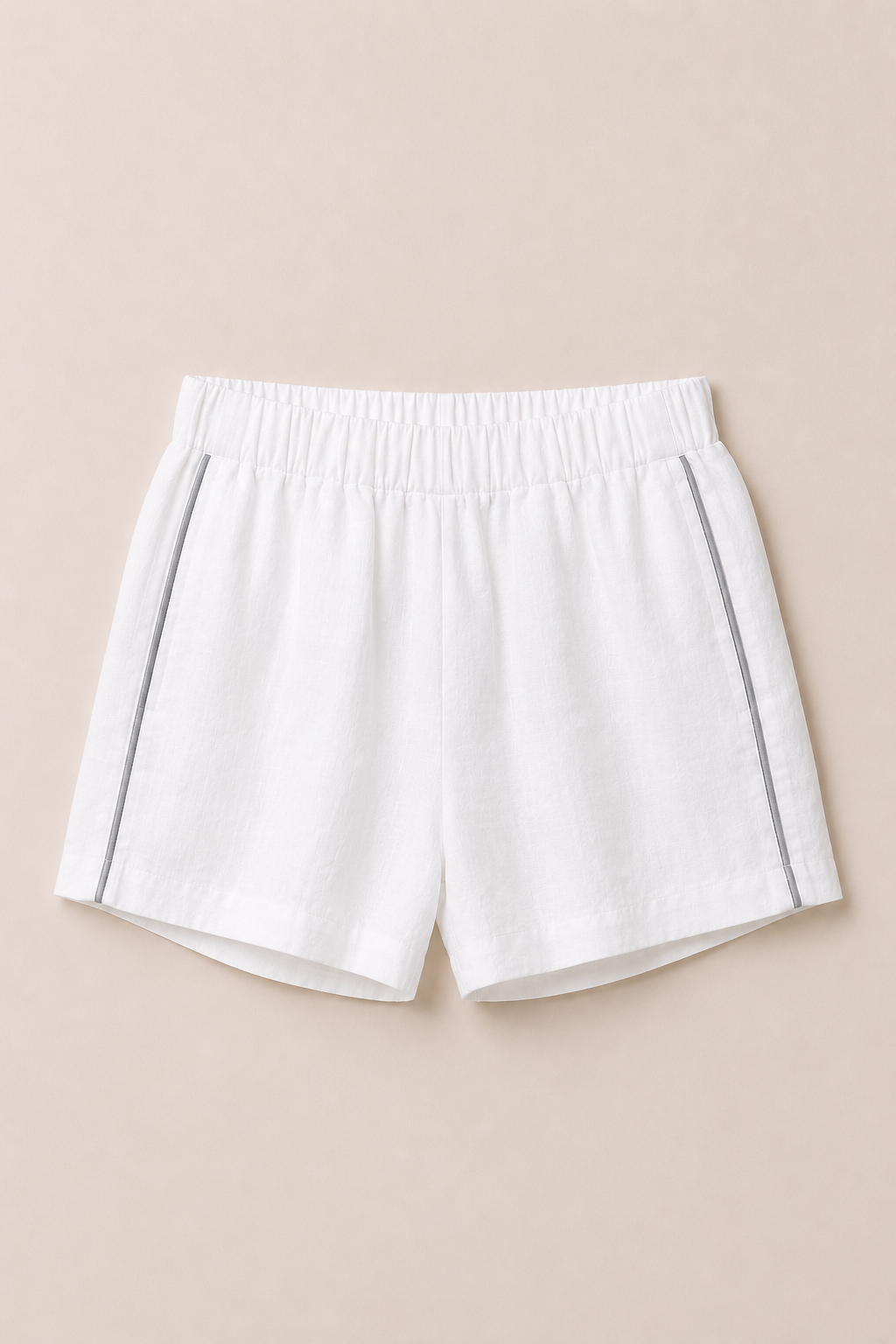Relaxed linen shorts white