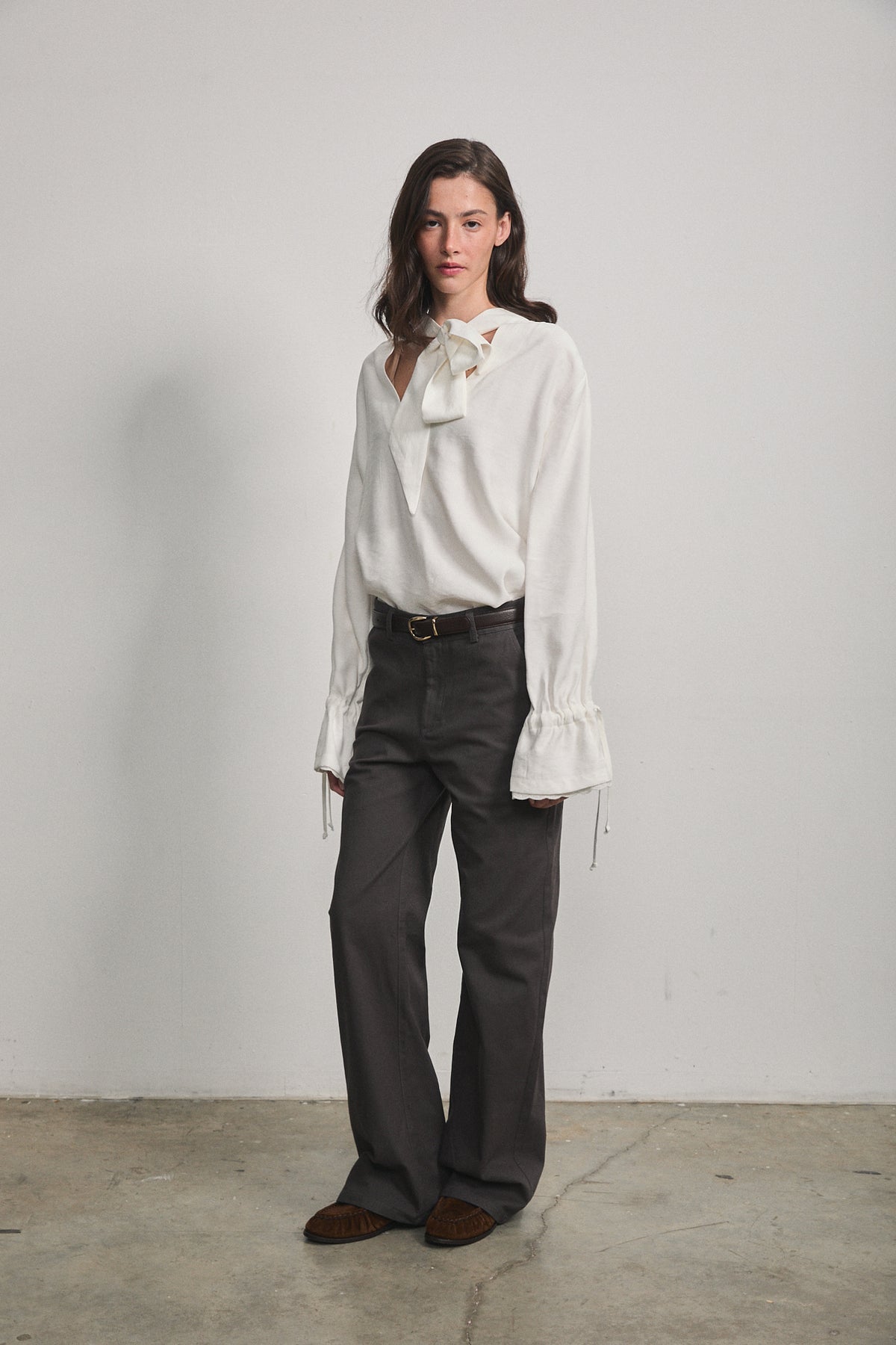 Colette Tie Shirt White