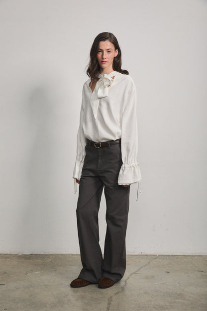 Colette Tie Shirt White