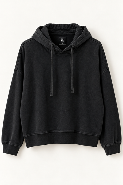DUNE HOODIE WASHED BLACK