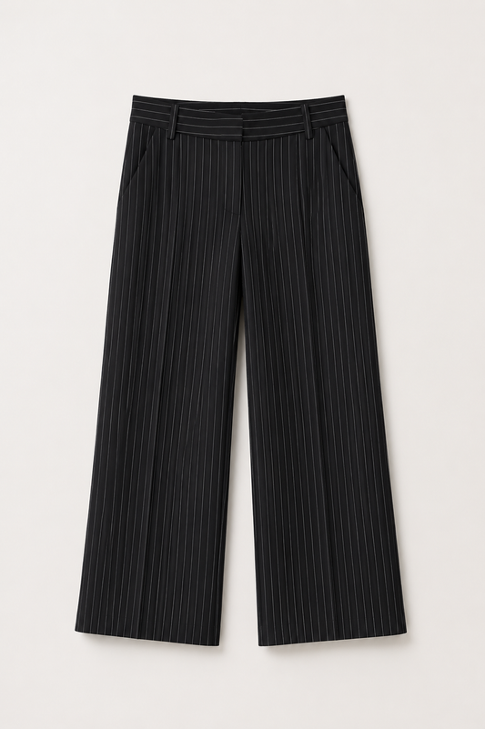 Ticho Pants Black Pinstripe