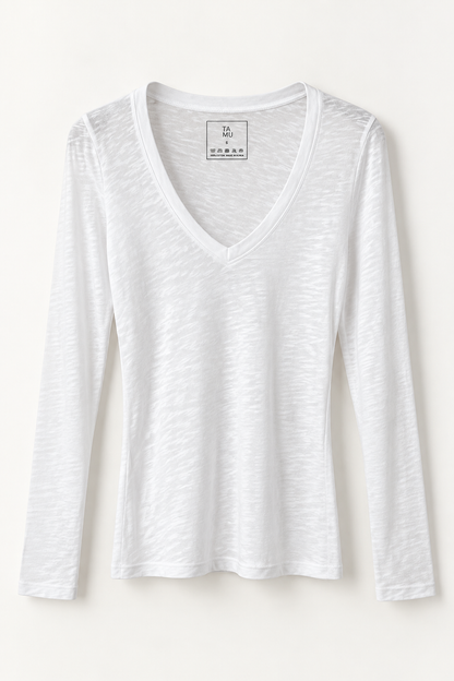 MICHAELA LONG SLEEVE T-SHIRT white
