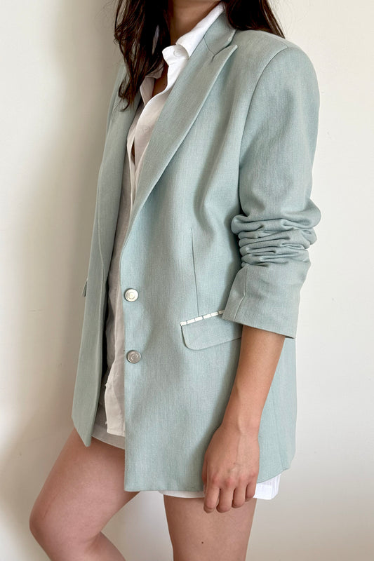 Light Blue Oversize LA Elegant Jacket