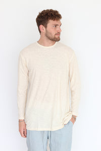 Cream Long Sleeve T-Shirt